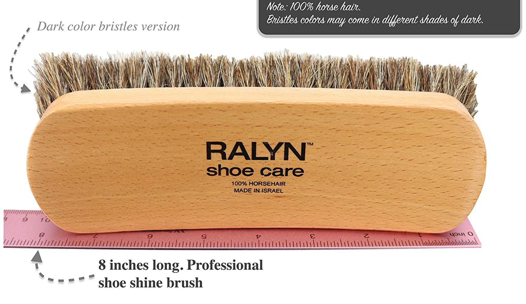 Large Professional Boot/shoe Shine/buff Brush 8 Long Grey 