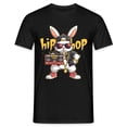 thumbnail image 4 of Easter Men's Street Hop T Shirt Printing Short Sleeve Summer Fashion Design Men's Clothing Long Sleeve Scrub(#03Black,XXXL), 4 of 4