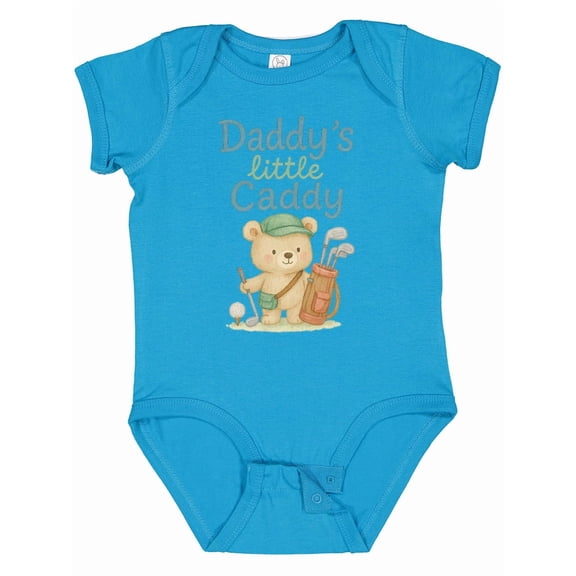 Inktastic Daddy's Little Caddy Bear Golf Theme Boys or Girls Baby Bodysuit