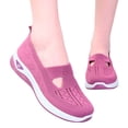 thumbnail image 3 of EliteGoogv Womens Walking Shoes Mesh Upper Round Toe Slip On Flat Shoes for Women Non Slip Rubber Sole Lightweight Casual Footwear US :8.5, 3 of 9