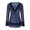 Blue, variant on tklpehg Long Sleeve Tee Shirts for Womens Baggy Comfortable Blouses Pullover Tops Trendy Solid Color Fold Buttons V-Neck Long Sleeve Tunic Tops Fall Tops Leisure Blue XXXXL