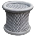 thumbnail image 1 of Natural Geo Moray Handwoven Nylon Decorative Accent Stool - Gray, 1 of 8