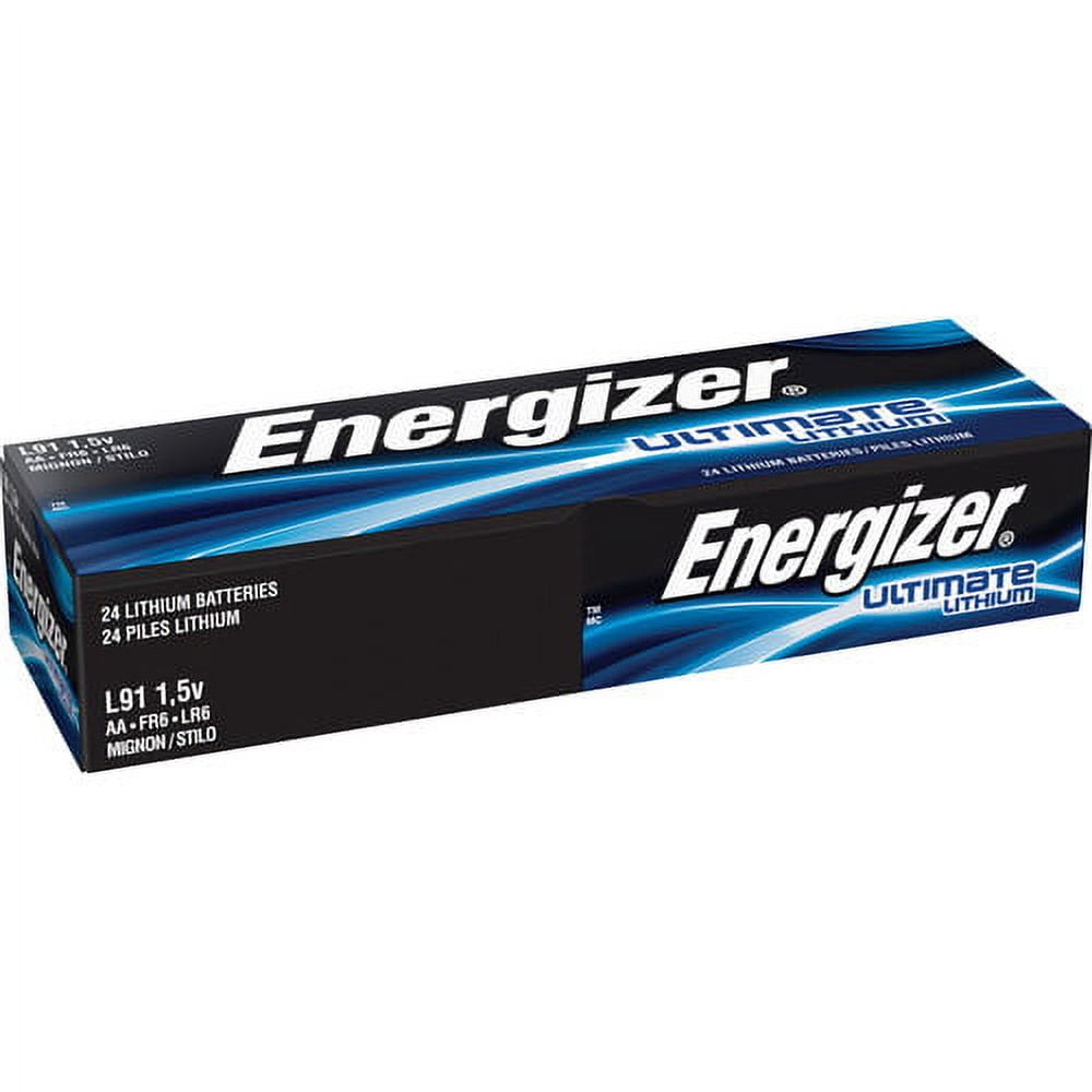 ENERGIZER Standard Battery,AA,Lithium,PK24 L91