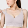 thumbnail image 2 of Darzheoy Wire-Free Bra for Women Sexy Ultra-thin Lace Bra Without Steel Ring Breast Upward Opening Feeding Bra Womens Bras 90D-90F/95A-95F, 2 of 9