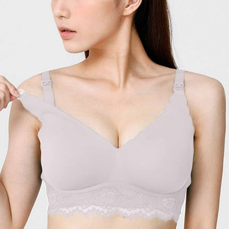 

Jsaierl Women s Lace Bras Plus Size Lift T-shirt Bras Seamless Full Coverage Bralettes Elegant Everyday Front Closure Full Figure Bras Nursing Bra