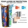 thumbnail image 3 of Pioneer Flower 10oz Tumblers Stainless Steel Tumbler with Lid and Straw,Vacuum Insulated Double Wall Travel Tumbler Cups with Cleaning Brush for Coffee, Tea, 3 of 4