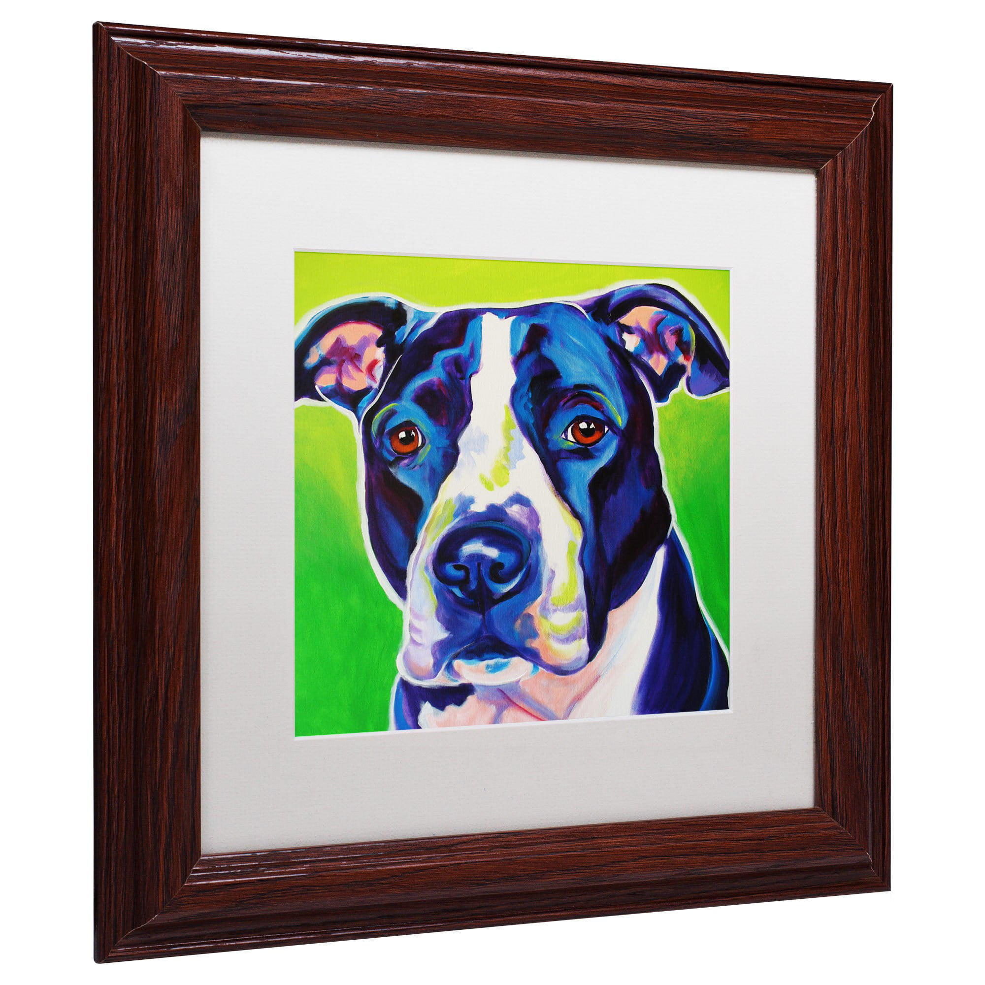 16 by 16-Inch Sadie Artwork DawgArt in White Matte and Black Frame 