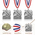 thumbnail image 3 of Uxcell Baseball Games Court Award Medals with Ribbons, Winner Medals Prizes for Competitions Sports Silver, 3 of 7