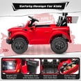 thumbnail image 7 of Ford F150 Raptor 2 Seater Ride on Toy Trucks for Kids, 24V Powered 2 Seat Ride on Cars with Remote Control/4 Wheelers/LED/Bluetooth/ Truck Bed Storage/Soft Start, Kids Electric Cars for Boys Girls, 7 of 7