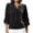 Black-06, variant on Perfectbot Womens Dressy Tops 3/4 Sleeve V Neck Ruched Blouse Bussiness Work Outfits Shirt