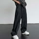 thumbnail image 4 of Gibobby Jeans mujer cintura alta Vaqueros unisex de mezclilla de pierna recta de Hip Hop, vaqueros casuales de pierna ancha de corte holgado a la moda para mujeres(Negro,XL), 4 of 5