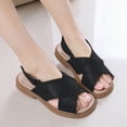 thumbnail image 5 of Godom Sandals for Girls Casual Adjustable Double Buckle Flat Sandal Slide for Toddler Little Big Kid, 5 of 7