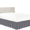 thumbnail image 1 of 100% Egyptian Cotton 1 PCs Wrap Around Bed Skirt 18 inches (Silver,Twin), 1 of 5