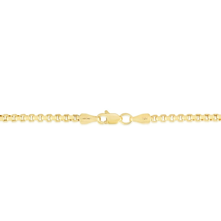 14K Yellow Gold 20in 1.35mm Round Box Chain with Lobster Clasp