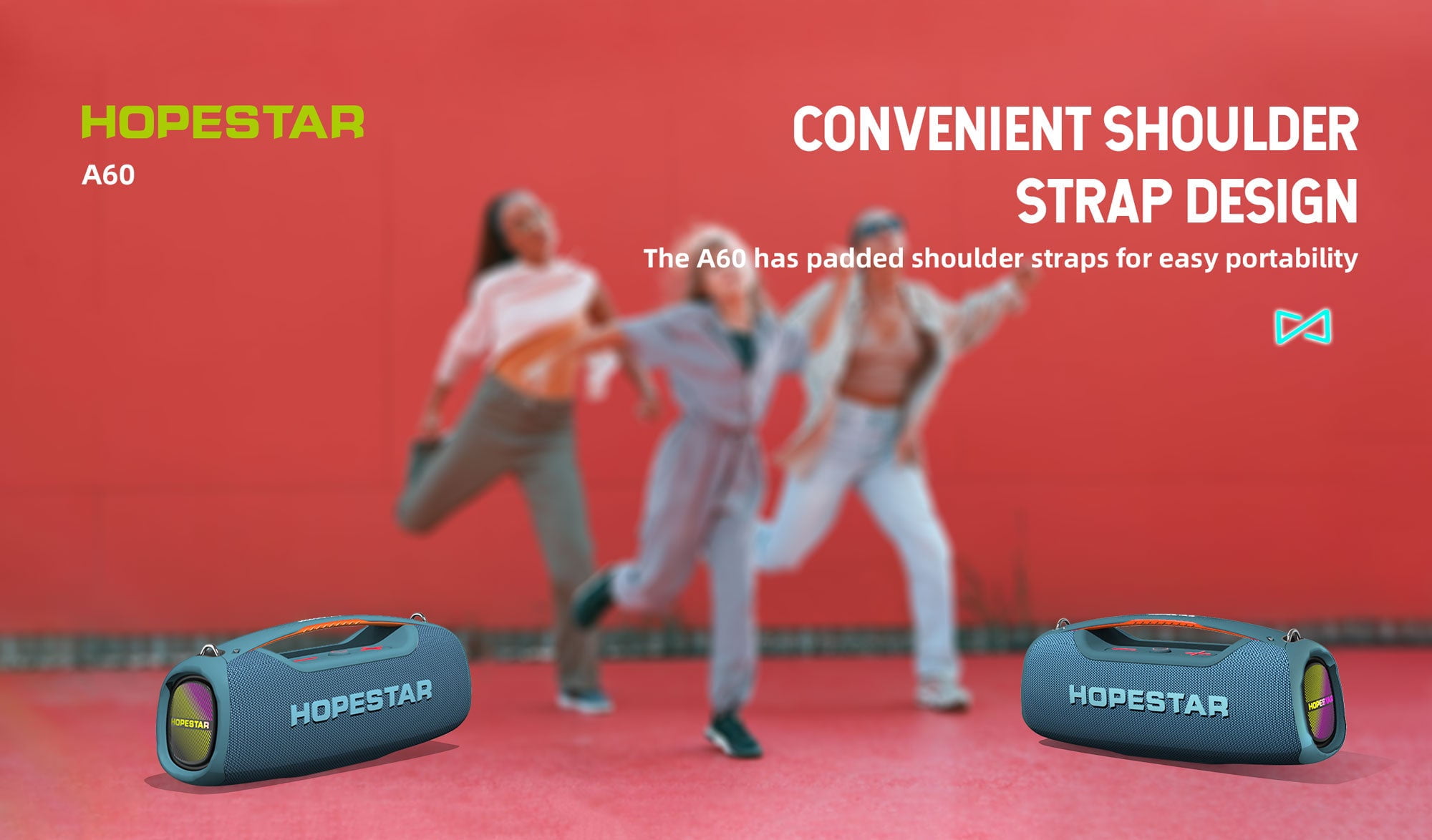 Hopestar 100W Wireless Bluetooth Speaker with Microphone & Carry Handle, Portable, Powerful Sound