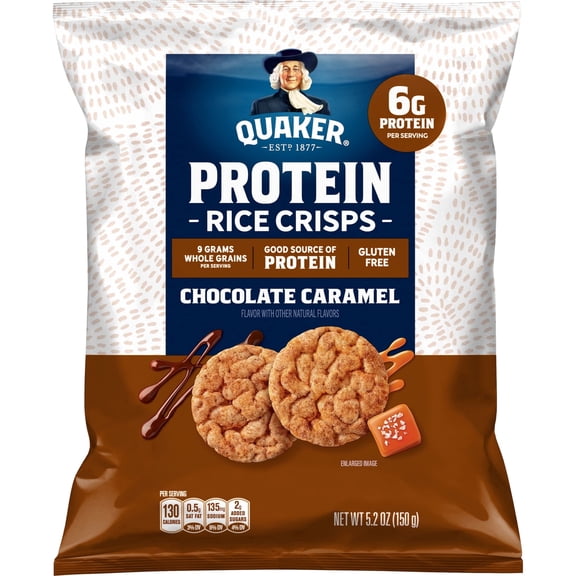 Quaker Protein Chocolate Caramel Mini Rice Cakes, 5.2 oz