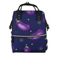 thumbnail image 1 of Disketp Eggplant Mochila de Pañales de Gran Capacidad con Múltiples Bolsillos, Mochila de Viaje Multifuncional para Bebé, Unisex, Moderna y Resistente, 1 of 6