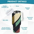 thumbnail image 2 of Yayeee 40oz Stainless Steel Tumbler with Straw and Handle Double-Wall Insulated Travel Water Bottle, Green Geometric, 2 of 8