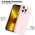 thumbnail image 4 of Shockproof Liquid Silicone Designed for iPhone 13 Pro Case Gel Rubber Full Body Protection Anti-Shock Cover Case Drop Protection 6.1inch-Chalk Pink, 4 of 6