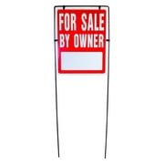 Hy-Ko Plastic Real Estate For Sale By Owner Sign With Frame, 14" X 41"