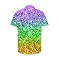 thumbnail image 5 of Ceisia Men's Mardi Gras Festive Print Short Sleeve Button-Up Shirt Collection | Tri-Color Sparkle Ombre Button-Up Shirt Gifts, 5 of 5