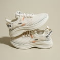 thumbnail image 5 of Women's Lightweight Walking Sneakers Casual Lace Up Flats Tennis Athletic Running Fashion Sport Shoes for Girls, 5 of 16