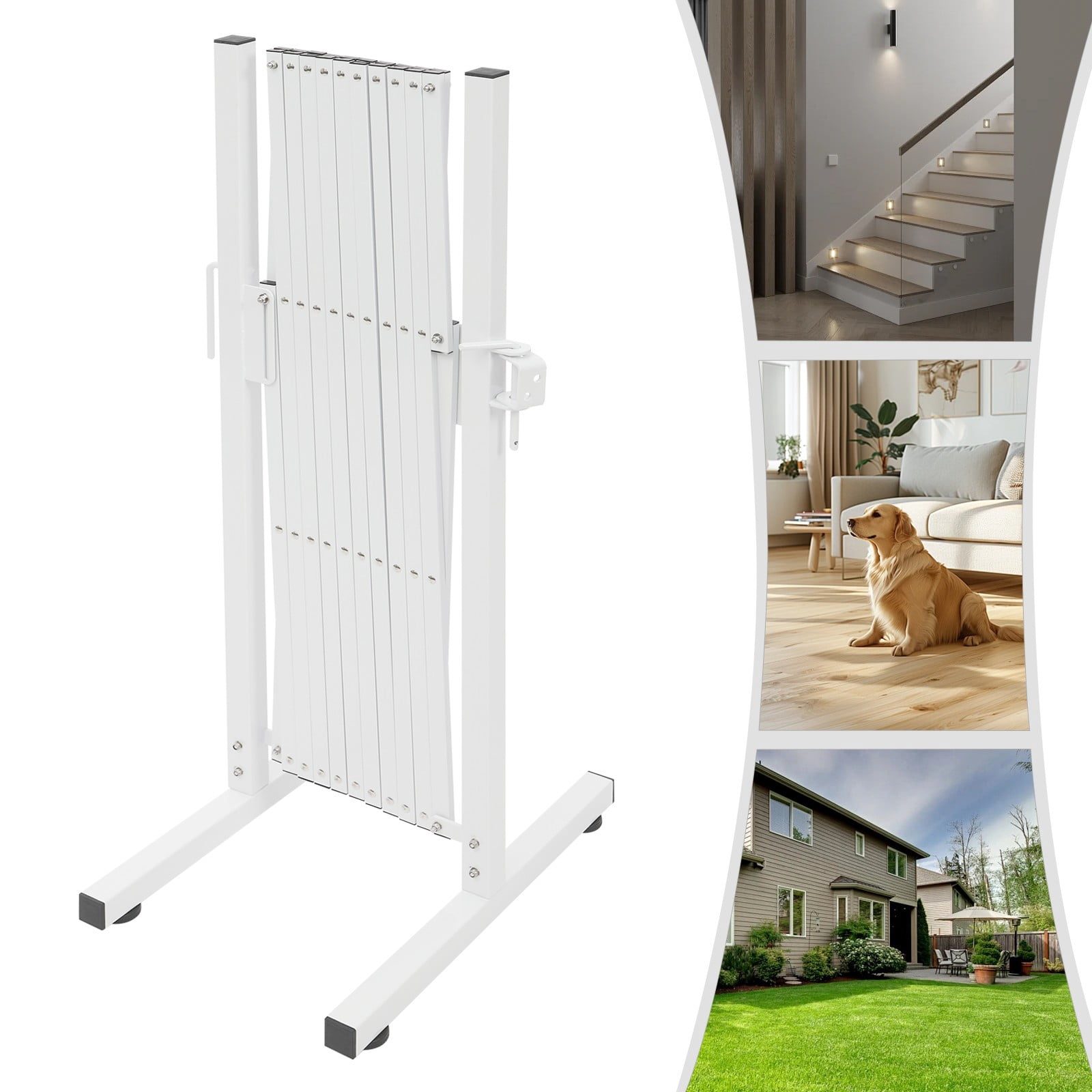 DENEST Safety Barrier Gate, Portable Safety Barrier, Expandable Barrier Gate