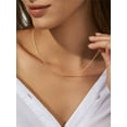 thumbnail image 3 of Silvora 14K Gold Plated 1.1mm 925 Sterling Silver Thin Chain Necklace for Women Adjustable Dainty Necklaces Birthday Christmas Valentines Mother's Day Jewelry Gift, 3 of 8