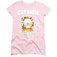 thumbnail image 4 of Garfield Mother's Day Cat Mom Flowers Women's T Shirt, Pink, Large, 4 of 5