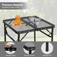 thumbnail image 2 of REDCAMP Portable Grill Table for Outside, Aluminum Square Folding Grill Stand Table for Outdoor Camping Picnic BBQ, 24"x24" Adjustable Height, Black, 2 of 9