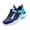 Dark Blue, variant on Boys Hook and Loop Sneakers Water Resistant Synthetic Leather Chunky Sole Athletic Shoes Non Slip Lightweight Kids School Casual Trainers Yellow 34