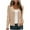 Beige, variant on Zpanxa Slimming Denim Jacket for Women Lapel Collar Fashion Colors Long Sleeve Regular Fit Versatile Casual Daily Wear Beige XXL