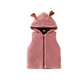 thumbnail image 2 of Girls Hooded Vest Soft Bunny Ear Design Zip Front Sleeveless Jacket (Pink), 2 of 5