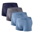thumbnail image 1 of Plebaso Underwear Boxers for Men Comfortable Stretch Boxer Soft Briefs Breathable Men's 4 Pack Underpants, 1 of 2