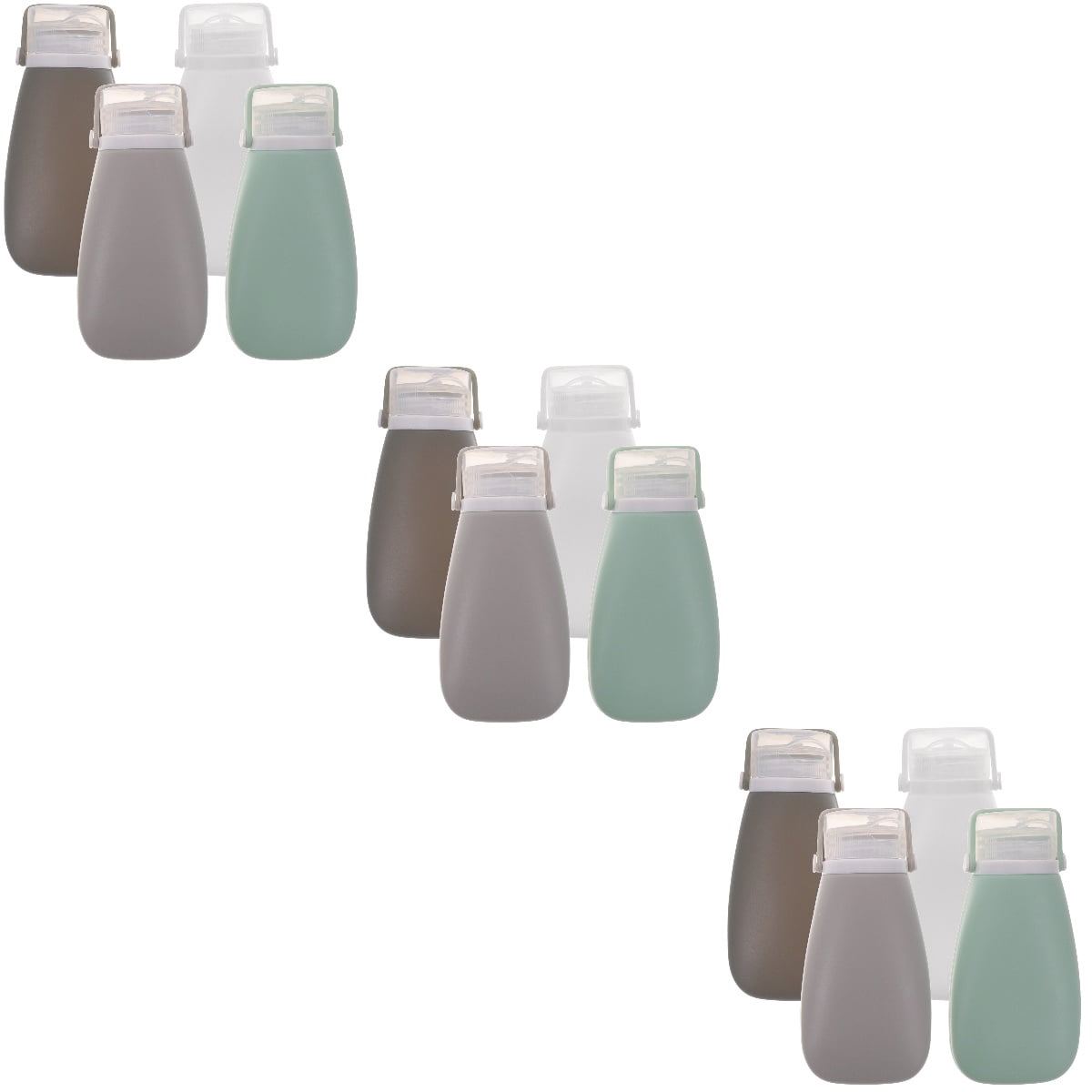 3 Pack Spray Bottle Silica Gel Bottle Lotion Container Travel 11.8x5.7cm