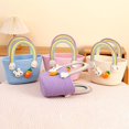 thumbnail image 6 of Sunjoy Tech Easter Woven Basket with Handle,Cotton Bunny Egg Basket with Rabbit And Carrot Easter Bag for Gifts Candy, 6 of 8