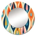 thumbnail image 2 of Designart "Retro Abstract Drops XI Playful Color Splashes" Modern Geometric Rund Mirror For Wall Decor - Large Multi-Color Round Print Mirror - Round Mid-Century Mirror 29" x 29" Inch, 2 of 5