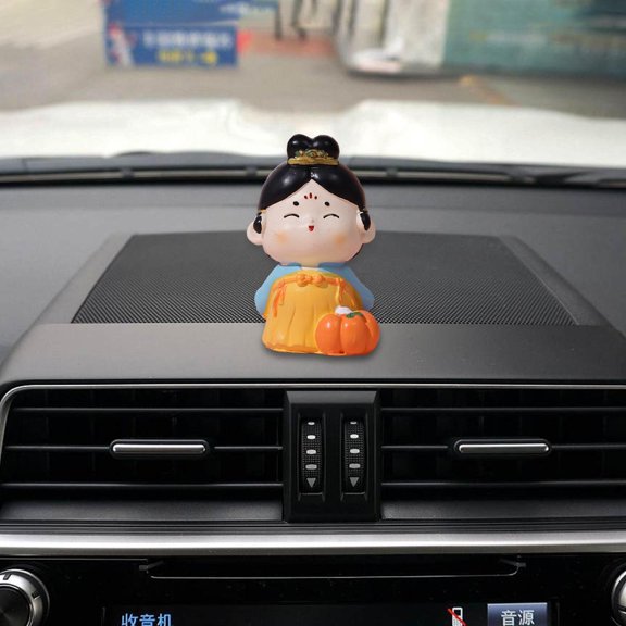 Tongina Cute Girl Figurine Small Figure Chinese Tang Collectible Car Dashboard Decoration for Bedroom Home Housewarming A
