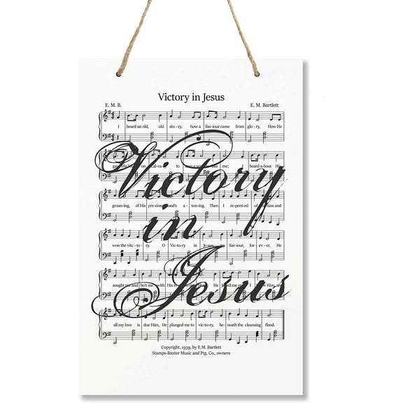 LifeSong Milestones Music Sheet theme Wall Plaque - Victory in Jesus
