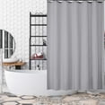 thumbnail image 4 of HCBY Thickened Thermal Shower Curtain, Modern Solid Color with Rod Pocket - Hotel-Grade Waterproof Fabric, Machine Washable for Bathroom Living Room, 4 of 5