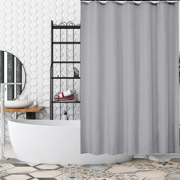 HBBKVI Grommet Luxury Shower Curtain 39" × 71", Thickened Shower Curtains for Bathroom, Quick Dry Curtain Panels Light Gray