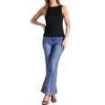 thumbnail image 2 of INSPIRE CHIC Women's Textured Knit Sleeveless Boat Neck Basic Tank Top M Black, 2 of 6