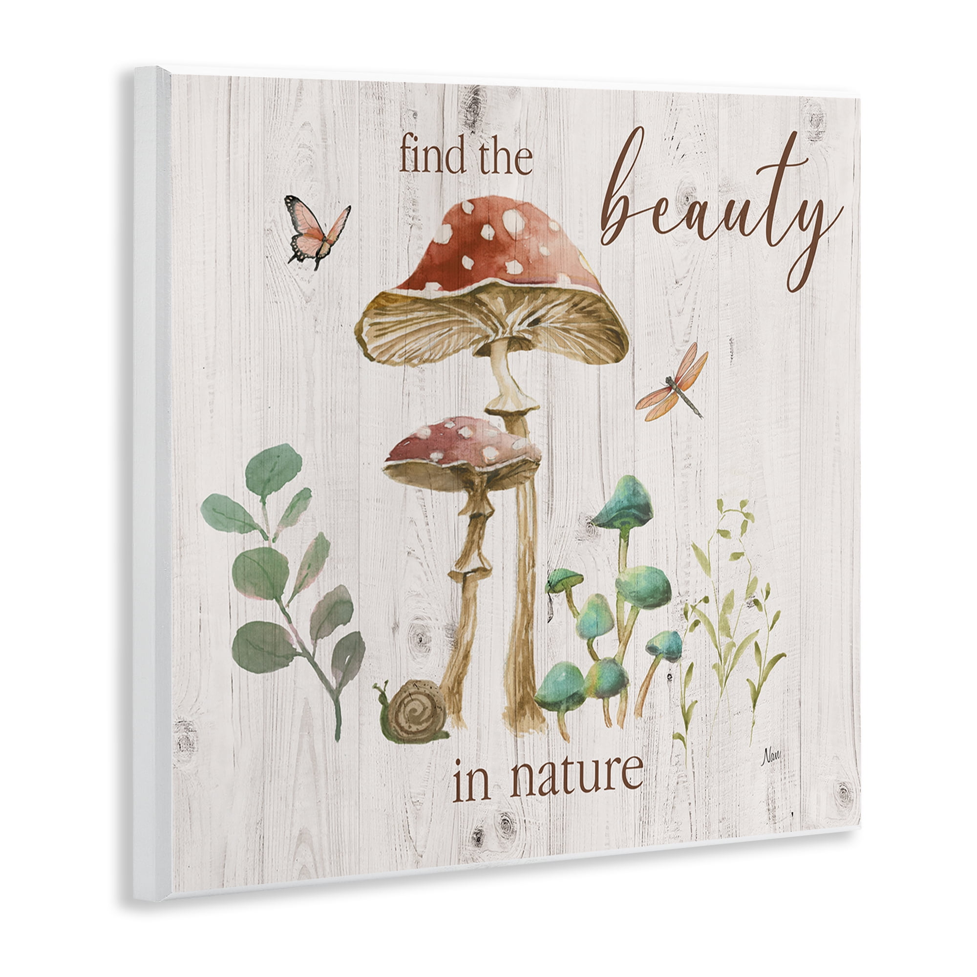 Stupell Industries Find Beauty In Nature Plants & Flowers Painting Unframed Art Print Wall Art, 12 x 12