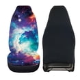 thumbnail image 6 of FOR U DESIGNS Galaxy Print Car Front Seat Cover Comfortable Car Seat Protector Wear-Resistan Auto Front Seats Only Interior Covers for Vehicle SUV Truck Sedan, Pack of 2, 6 of 7