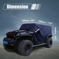 thumbnail image 5 of Unique Bargains Cab Car Cover   for jeep Wrangler JK JL Hardtop 4 Door 07-21 Sun Protection 210D   for d  Zipper Navy, 5 of 5