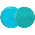 thumbnail image 5 of 2 Pack Tub Stopper, 6 inches Large Drain Stopper, Silicone Bathtub Stoppers Flat Bathtub Drain Cover Hair Stopper Suction Bathtub Plug for Kitchen and Laundry, 5 of 11