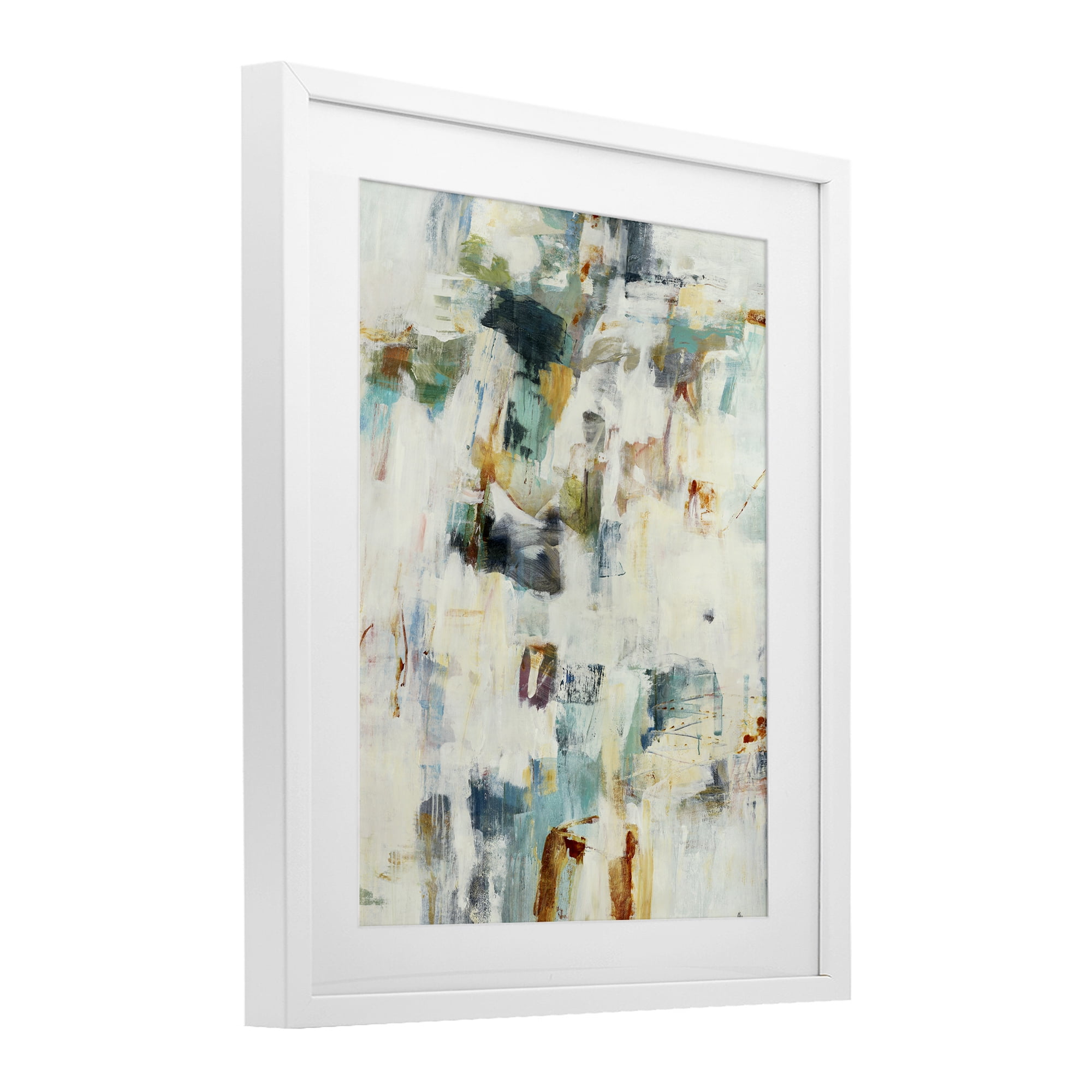 Stupell Industries Expressive Chaos Layers White Framed Print Under Glass, design by Lisa Ridgers