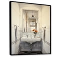 thumbnail image 2 of Designart "Minimalist Oasis in the Bathroom I" Bathroom Floater Framed Canvas Wall Art, 2 of 7