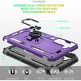 thumbnail image 3 of Galaxy S22 Plus Case, Samsung S22 Plus Case with HD Screen Protector, [Military-Grade] Magnetic Ring Holder Kickstand Shockproof Protective Phone Case for Samsung Galaxy S22 Plus, Purple, 3 of 7