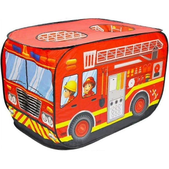 Foldable Play Tent - Kids Play House Indoor Outdoor Play Toys (fire truck)